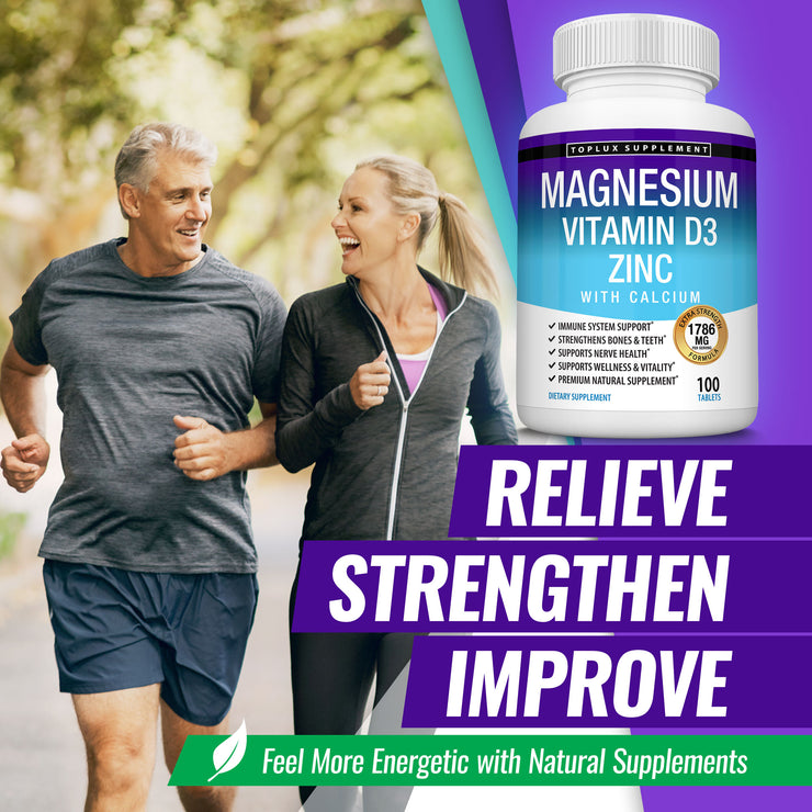 Magnesium, Vitamin D3, Zinc, Calcium